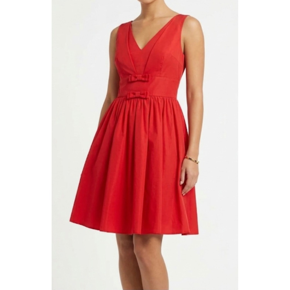 Karl Lagerfeld Paris Women's Sleeveless Vibrant Red Fit Flare Midi Dress Size 6